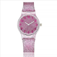 Nouvelles montres de mode transparentes en plastique Silicone pour femmes, jolie montre habillée pour dames, exclusif de cette vente