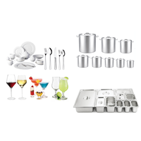 Ensembles de vaisselle de restaurant d'hôtel, ustensiles de cuisine complets en acier inoxydable
