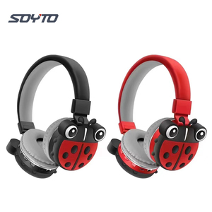 Auriculares inalámbricos con diseño de mariquita milagrosa para niños, auriculares BT para niños, novedad - Product Image 1