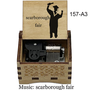 Boîte à musique Scarborough Fair, chanson de film, mouvement mécanique, jouet en bois pour enfants, cadeau d'anniversaire - Product Image 4