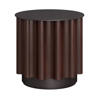 Base de table cylindrique plissée en alliage d'aluminium de luxe léger pour tables à manger rondes – Piétement métallique cannelé élégant