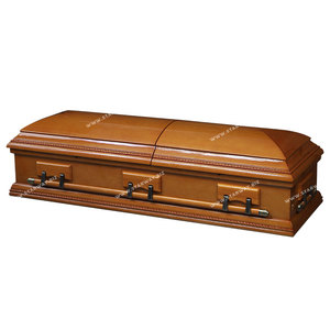 Oferta DE FÁBRICA DE China 7708, suministros funerarios, venta al por mayor, ataúdes y ataúdes de madera de estilo americano baratos, madera laminada de chapa de arce