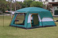 Vente flash : Tente dôme extérieure quatre saisons à double couche en acier, imperméable, pour 8 à 12 personnes, multicolores, grande tente de camping