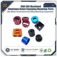 Pièces de montage de robot en aluminium usinées CNC OEM, composants fraisés et tournés sur mesure