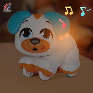Chengji per bambini che imparano la musica del cartone animato giocattolo per <span class=keywords><strong>cani</strong></span> educazione precoce ruota da passeggio interattiva di illuminazione a batteria giocattolo per bambini - Product Image 3