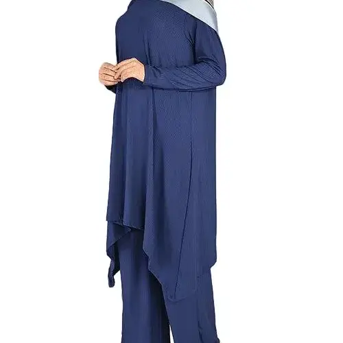 Desain baru Abaya etnis dan blus Muslim Set atasan kain kustom celana panjang pakaian untuk wanita untuk musim semi musim