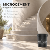 Kit de revêtement mural et de sol en microciment imperméable à appliquer au pinceau, pour les surfaces intérieures des murs, des sols et des plafonds