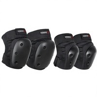 Équipement de protection pour le cyclisme VEMAR, genouillères et coudières, ensemble de quatre pièces, fibre de polyester résistante aux chutes, pour le roller, le patinage sur glace, la moto