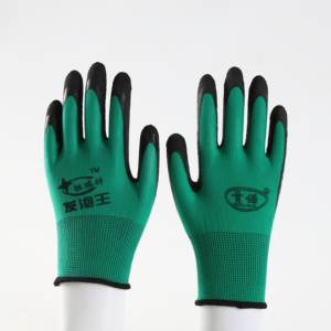 ถุงมือนิรภัยทำงานทำจากผ้าป้องกันไฟฟ้าสถิตสำหรับงานอุตสาหกรรมเคลือบยางโฟม CE ที่ผ่านการรับรอง - Product Image 3