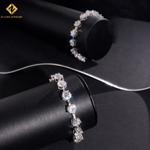 925 Sterling Silver VVS Moissanite Tennis Bracelet Round Cut <b>Iced</b> <b>Out</b> Diamond Bracelet 18K Gold Plated Hip Hop Fine Jewelry - Product Image 3