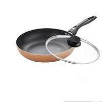 Tägliche Küchen-Aluminiumlegierung Antihaft-Keramik-Marmor-Bratpfanne mit gehärtetem Glasdeckel, Gasherd-kompatibel, 1-2L Fassungsvermögen, 16-32cm
