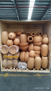 Artisanat vietnamien bambou pendentif abat-jour rotin décor à la maison pour la décoration de la chambre - Product Image 4