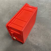 Conteneur de stockage verrouillable pour matériaux dangereux avec ouverture pour alimentation en matériaux, bac pour marchandises non-conformes, boîte en plastique personnalisée