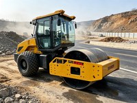 Compacteur vibrant à tambour unique de 12 tonnes avec moteur Weichai, compresseur hydraulique pour la compactation de l'asphalte, du sol et du gravier
