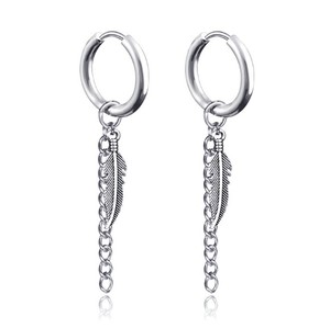 Haute qualité boucles <span class=keywords><strong>d</strong></span>'oreilles gland bijoux <span class=keywords><strong>plume</strong></span> boucles <span class=keywords><strong>d</strong></span>'oreilles pour hommes - Product Image 2