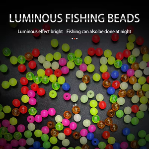Nouvel ensemble de 1000 perles de pêche rondes en plastique dur de 5 mm, assorties, phosphorescentes, pour montage de pêche multi-usages - Product Image 2