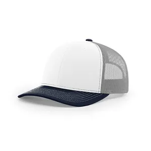 Gorra de béisbol de malla deportiva personalizada con ala ligeramente curvada para niños y adultos Richardson 112 gorra de camionero de 6 paneles sombreros de malla con logotipo personalizado