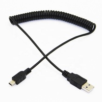Cable de Extensión Mini USB 2.0 de Alta Calidad con Malla de Protección de Resorte, Revestimiento de PVC y Conductor de Cobre Puro para Cámara