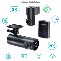 Caméra embarquée Ottocast OttoSafe Cam 2K QHD 1440p sans fil CarPlay à double objectif avec capteur G, verrouillage automatique, vision nocturne et enregistreur vidéo