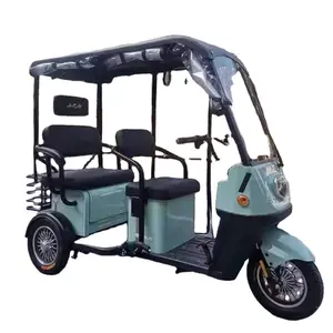 Upgrade electric tricycle 3 wheel 3 seat open tricycle cargo truck motor volta electric cargo tricycle for adult