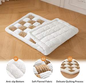 Modern Check Pattern Hund Auto Bett matte Ortho pä dische Memory Foam Hunde betten Benutzer definierte wasch bare Memory Foam Haustier Hunde bett Anti-Rutsch-Boden - Product Image 5