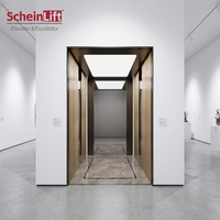 Ascenseur de villa moderne pour passagers, sans engrenages, AC, 400 kg, 0,4-0,63 m/s, finition stratifiée, noir, titane, miroir, acier inoxydable