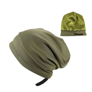 قبعة نوم من الحرير الساتان مبطنة قبعة نوم قبعة نوم قبعة كيمو ناعمة مذهلة قبعة نوم بألياف موديل كبيرة مع مخزون منخفض موك - Product Image 3