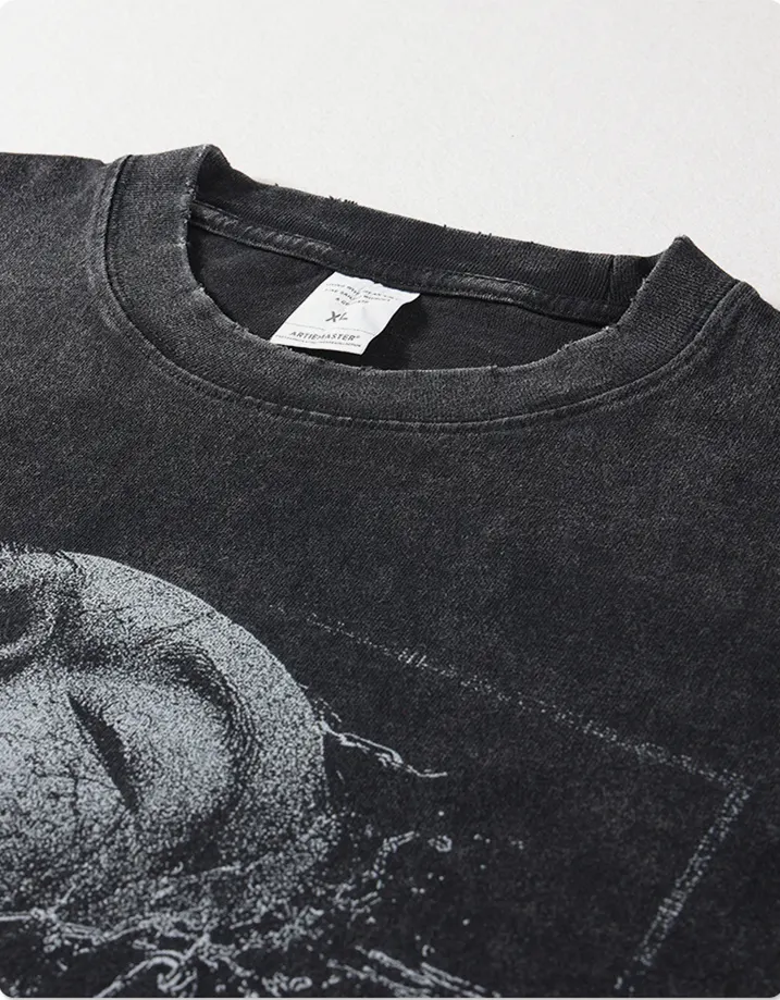 Acid Washed Men's T-shirts Wholesale Clothing Plain Heavyweight Cotton Tshirt Custom Logo Oversized Graphic Vintage T Shirt