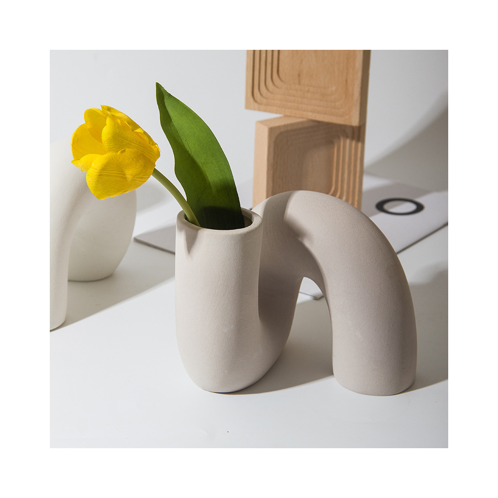 Витая Современная Геометрическая текстурированная китайская винтажная Китайская античная деревенская Скандинавская керамическая ваза для украшения стола