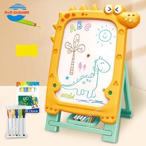 <strong>Dinosaur</strong> Multi-Functional Adjustable Cartoon Wipe-Writing Board for Kids, Plastic <strong>Painting</strong> Educational Children'S Drawing Board - Product Image 1