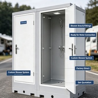 Cabine de toilette mobile préfabriquée en panneaux sandwich, WC portable, abri extérieur pour appartement, hôtel, villa