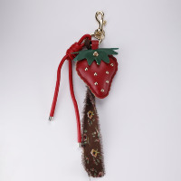 Collection EDGE : Porte-clés mignon animaux et fruits, pendentif perles sur cordon, accessoire de mode pour sac à main, breloque pour femme