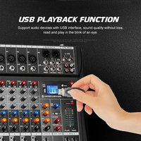 CT-60S mélangeur audio USB professionnel à 6 canaux pour contrôleur DJ suppression de bruit de l'alimentation fantôme 48V pour la diffusion en direct et le karaoké