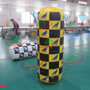 Bouées cylindriques gonflables géantes noires et blanches en vinyle pour sports nautiques scolaires et natation - Product Image 4