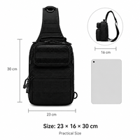 Borsa a Tracolla Tattica Personalizzabile, Impermeabile in Oxford, per Escursionismo e Ciclismo, da Uomo