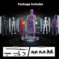 Ensemble de figurines d'action, robot 13 figurines factices imprimées en 3D jouet articulé chanceux pour collectionneur de modélisation (assemblage requis)