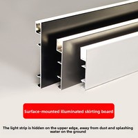 Plinthe décorative murale intérieure en alliage d'aluminium avec éclairage LED intégré pour la décoration de maisons, hôtels et villas