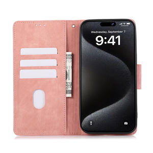 Funda para teléfono Samsung A56, A36, A26, A16, con ranura para tarjetas, tipo flip, magnética, con relieve, de cobertura total y anticaídas. - Product Image 2