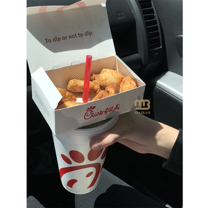 2 in 1 tazza di succo e patatine fritte da asporto monouso Freyo torre Snack tazza di carta fritto di pollo Boba tazza di tè con vassoio - Product Image 3