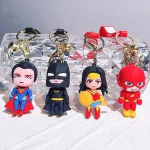 Llavero de Anime, Llavero de Superhéroes, <span class=keywords><strong>Superman</strong></span>, Batman, <span class=keywords><strong>Mujer</strong></span> <span class=keywords><strong>Maravilla</strong></span>, Flash, Colgante de Silicona para Bolsa - Product Image 1