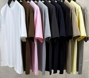 Camiseta de Alta Calidad de 240 g/m², Cuello Caído, 100% Algodón, Tejido Transpirable, Talla Grande, Diseño Personalizado, Camisetas para Hombre - Product Image 4