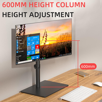 Nouveau support de bureau en acier laminé à froid pour moniteur de 17 à 43 pouces, bras réglable en hauteur, noir, compatible VESA 75x75mm, capacité 15 kg, en stock