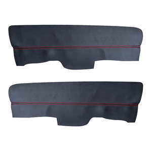 Honda Pilot <b>Door</b> <b>Trim</b> Kits 2009-2015 True Microfiber Leather Red Stitching Front Panels - Product Image 1