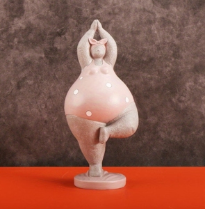Artesanía Creativa <span class=keywords><strong>de</strong></span> Resina, Figura <span class=keywords><strong>de</strong></span> Mujer Gorda Haciendo Yoga con Puntos, Estilo <span class=keywords><strong>de</strong></span> Lujo Ligero, Decoración para el Hogar, Recuerdo, Regalo para Bodas, Cumpleaños y Otras Ocasiones - Product Image 5