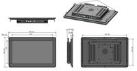 PC p65 impermeable FHD 15,6 21,5 PC industrial todo en uno PC integrado, panel industrial Android PC para vehículo