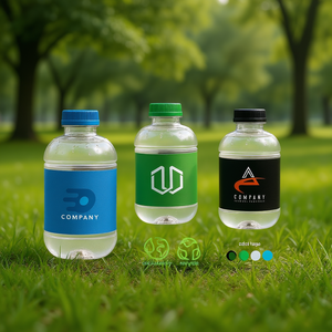 Mini Bottiglia d'Acqua Promozionale H2O Ecologica Riciclabile 500ml Articoli per Bere Personalizzati con Marchio Aziendale - Product Image 2