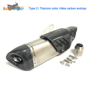 Bulls Motor Universal 51mm motocicleta escape silenciador Akrapov Moto escape silenciador 125CC 250CC 400CC 600CC - Product Image 3