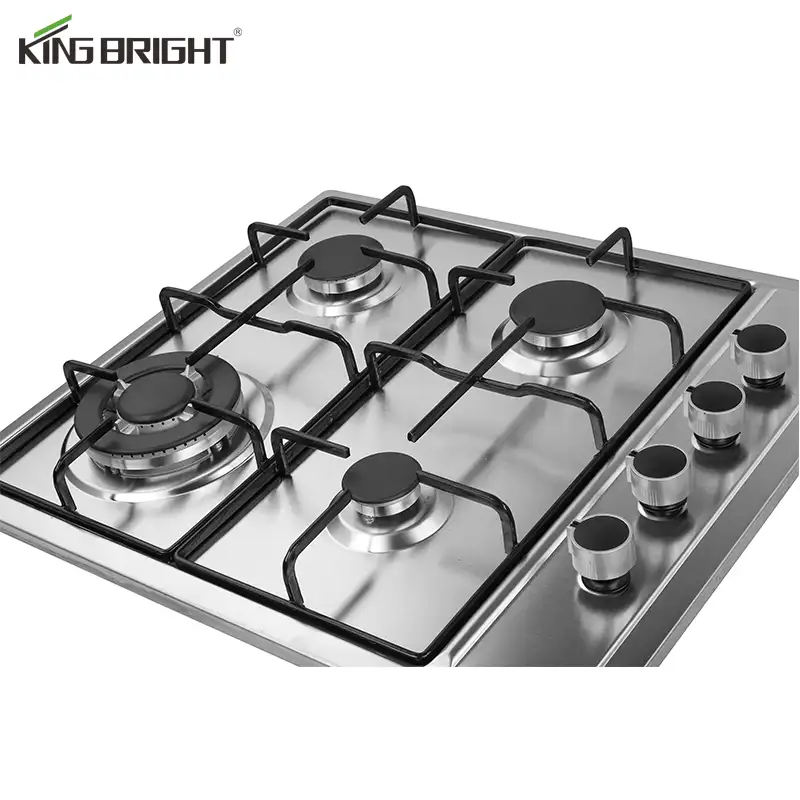 Kingbright מטבח לבנות 4 מבער גז כיריים נירוסטה כיריים גז ביתי כיריים
