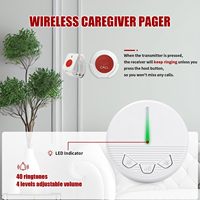 Systèmes d'alerte de vie pour les personnes âgées Pager Bouton d'appel Bouton d'alerte SOS Personnes âgées à la maison 1 Récepteur 2 Émetteurs