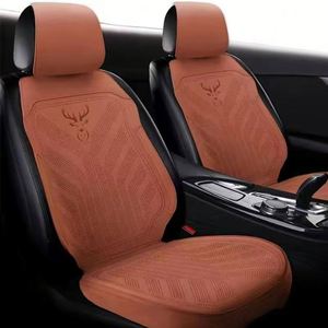 Nouvelle protection universelle de siège de voiture 2026 en lin et soie glacée, antidérapante, respirante et imperméable, en polyester durable pour l'avant - Product Image 2